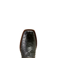 Ariat Men's Bench Made Bassett Western Boot Front in Black Full Quill Ostrich Toe