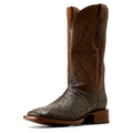 Ariat Men's Bench Made Bassett Western Boot Front in Espresso Full Quill Ostrich Front