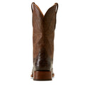 Ariat Men's Bench Made Bassett Western Boot Front in Espresso Full Quill Ostrich Heel