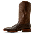 Ariat Men's Bench Made Bassett Western Boot Front in Espresso Full Quill Ostrich Side