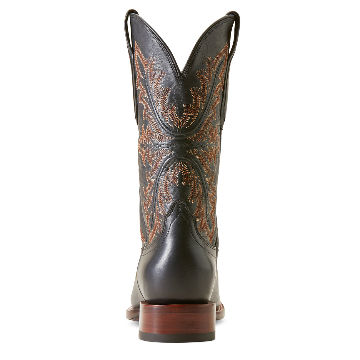 Ariat Men's Bench Made Bassett Cowboy Boot Front in Cool Black Bison Heel