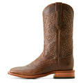 Ariat Men's Bench Made Bassett Cowboy Boot Front in Earth Brown Bison Side