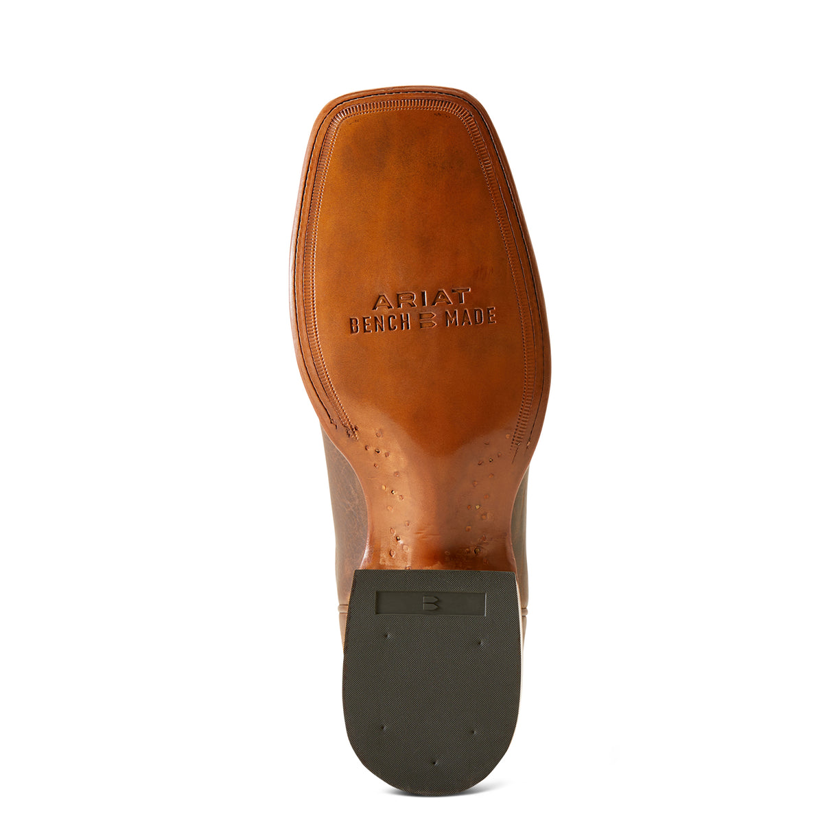 Ariat Men's Bench Made Bassett Cowboy Boot Front in Earth Brown Bison Sole