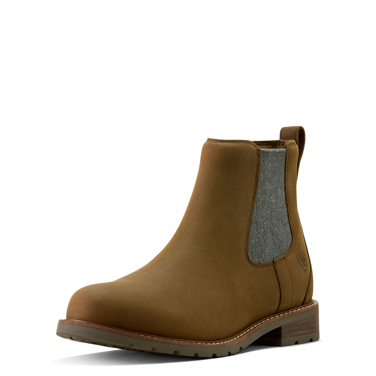 Ariat Men's Wexford Waterproof Chelsea Boot in brown leather - Front