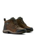 Ariat Men's Terrain Waterproof Boot in dark brown leather with camo print - Pair