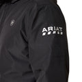 Black jacket with Ariat logo on sleeve against a white background