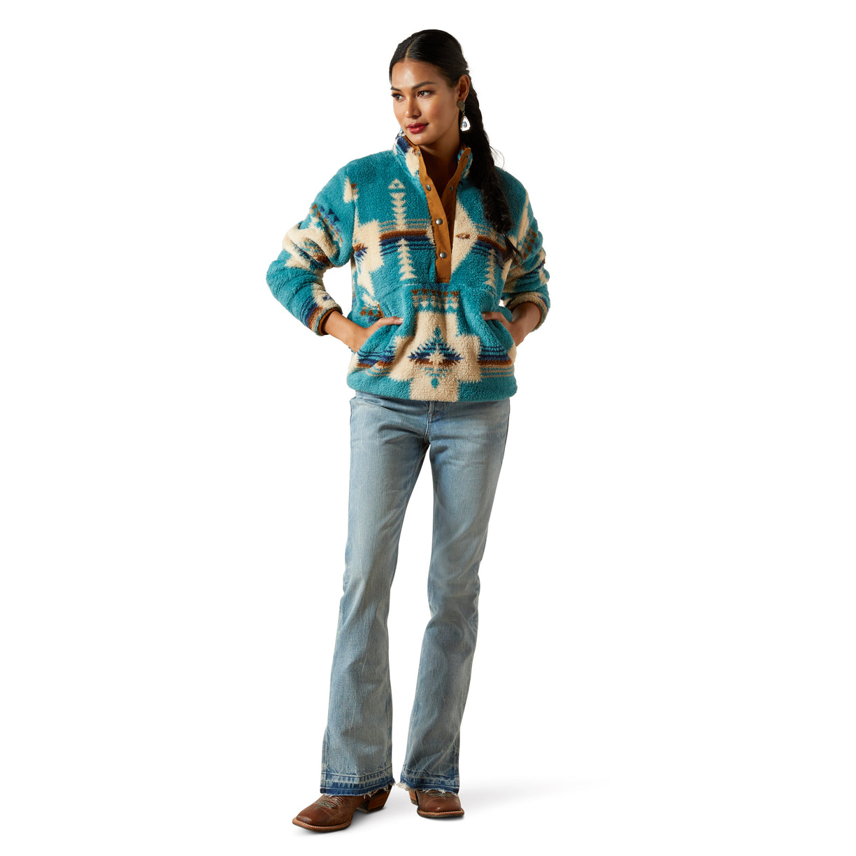 Berber Snap Front Sweatshirt