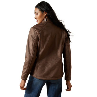 Ariat Logo Softshell Faux Leather Jacket