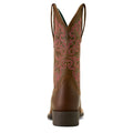 Ariat Women's Round Up Wide Square Toe StretchFit Western Boot in sassy brown leather - Heel