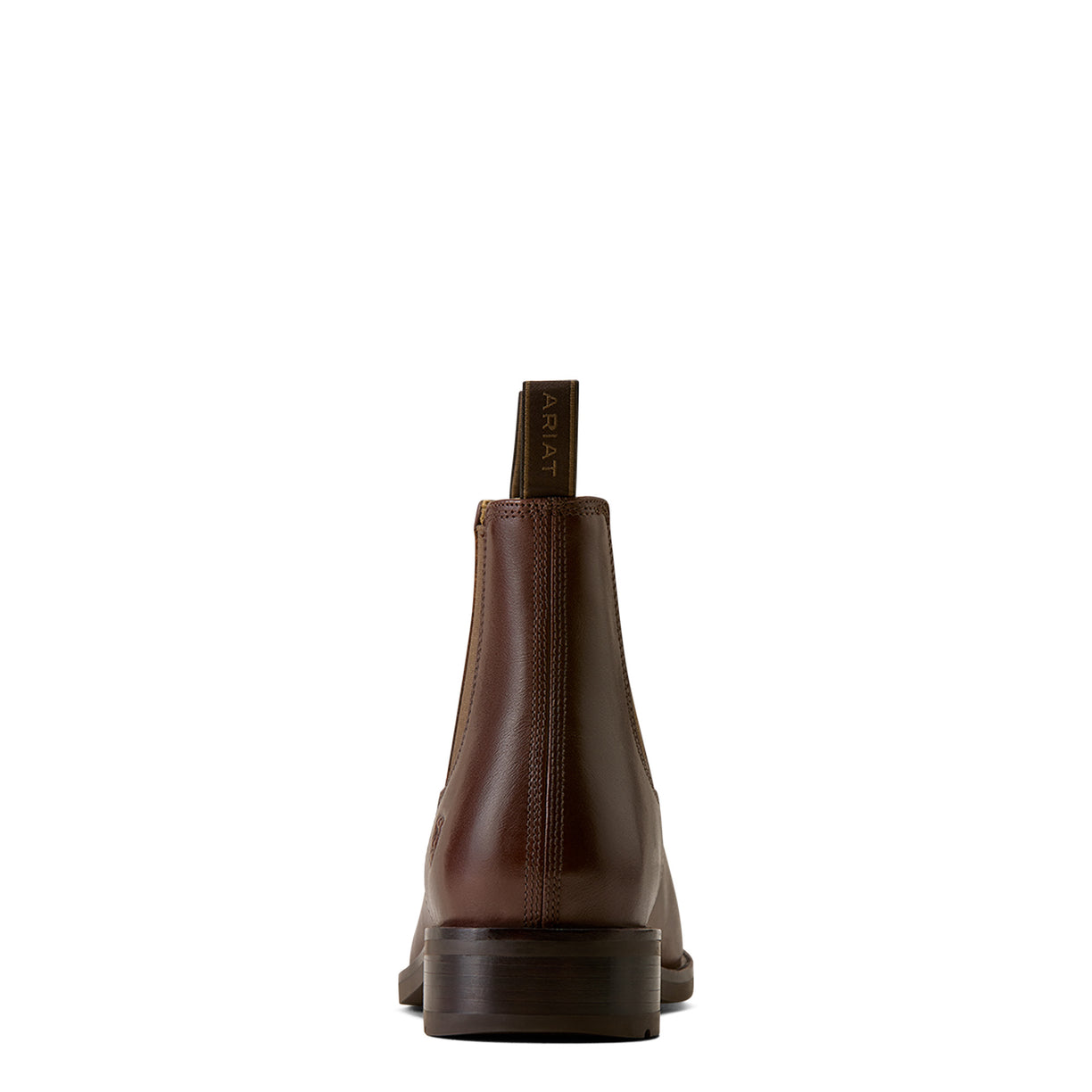 Brown leather boot on a white background