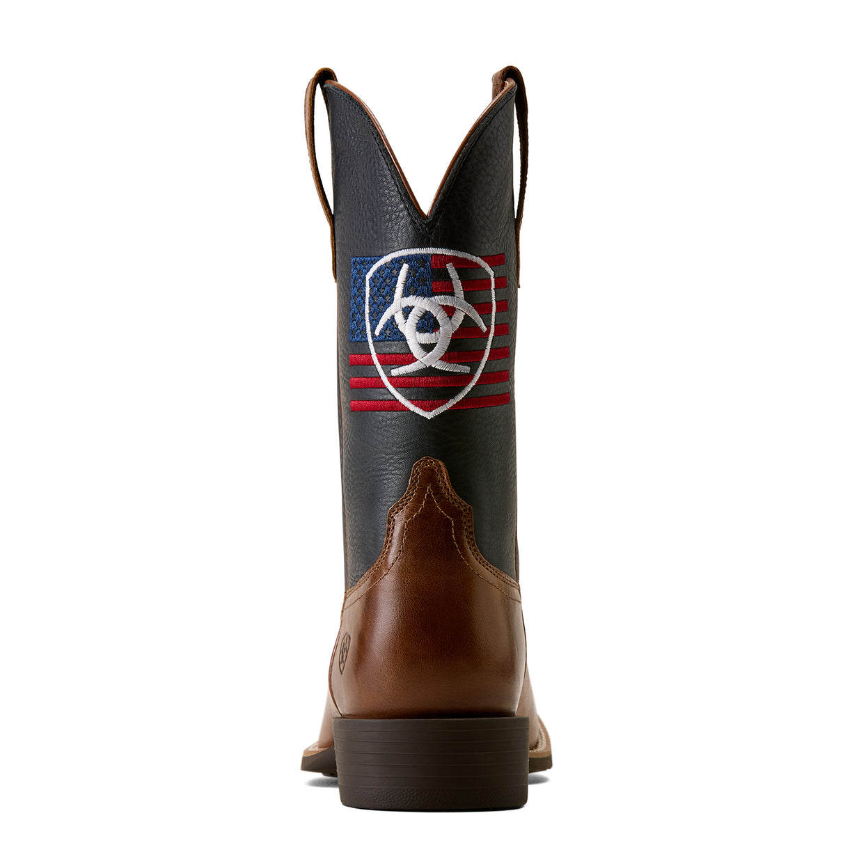Cowboy boot with a unique design on a white background