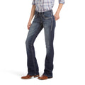 Person wearing blue jeans and a plaid shirt on a white background