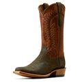 Ariat Men's Futurity Time Boots in olive roughout leather and copper crunch - Front
