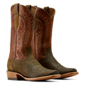 Ariat Men's Futurity Time Boots in olive roughout leather and copper crunch - Pair