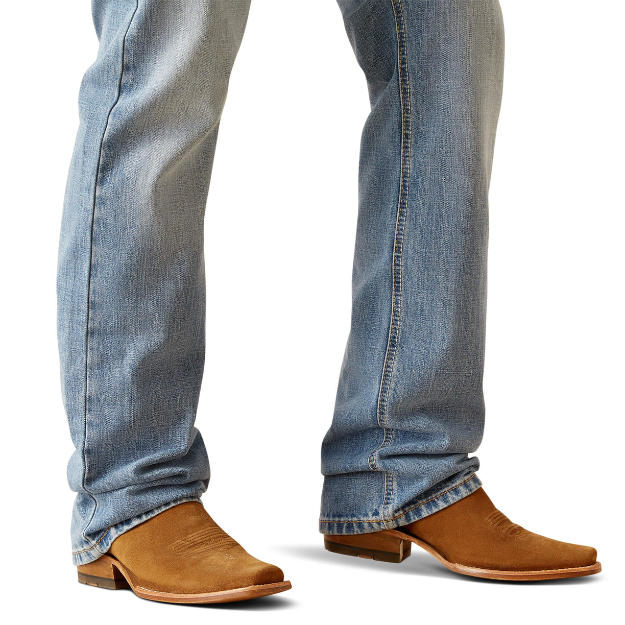 Ariat Men's M5 Straight Waco Straight Jeans in blue denim - Detail