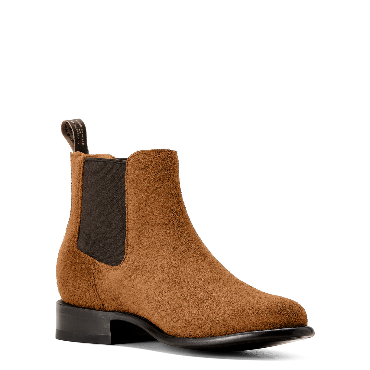 Ariat Men's Bench Made Reed Western Boot in Oiled Tan Roughout Angle