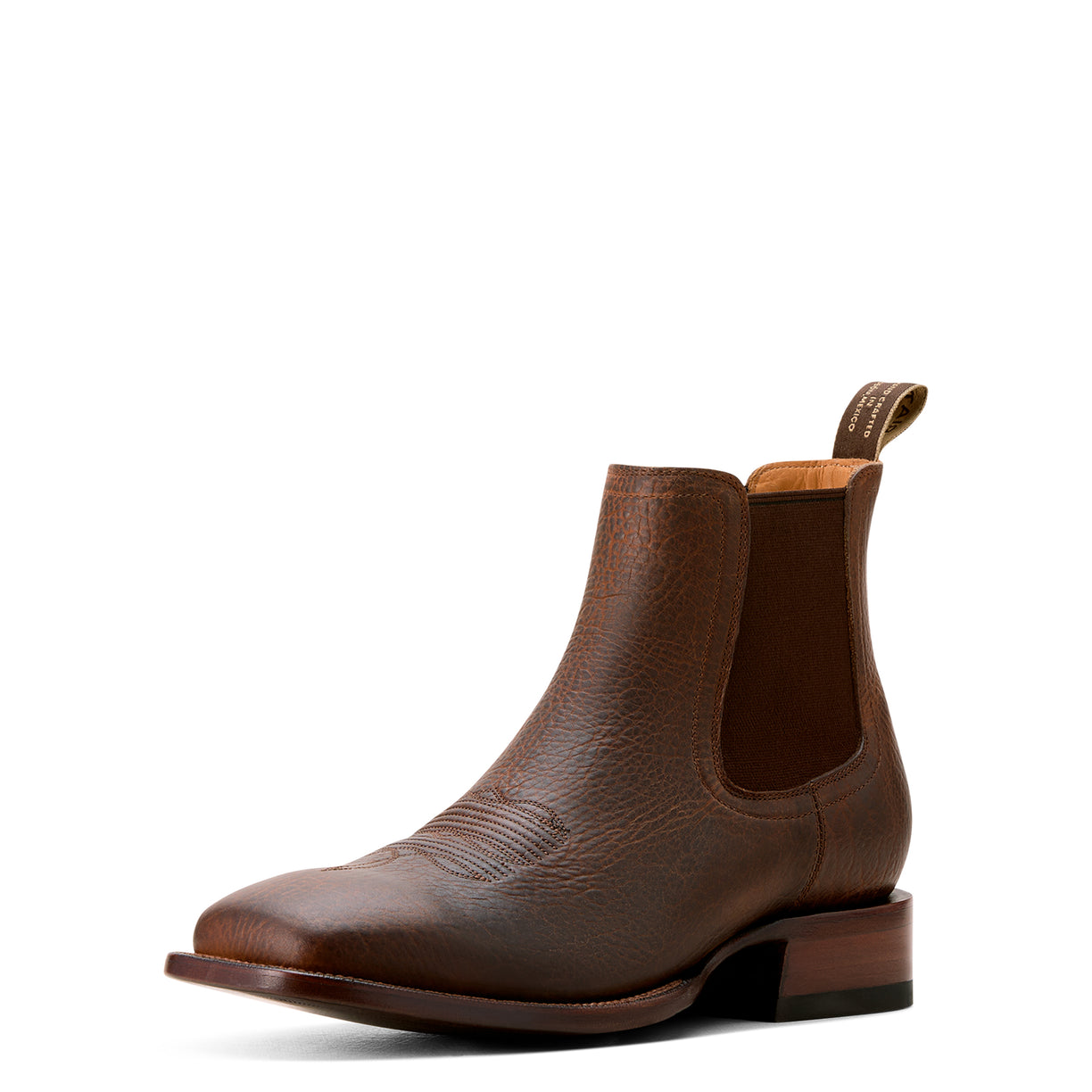 Ariat Men's Bench Made Younger Western Boot in Saddle Brown Bison Front