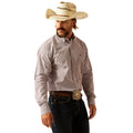 Ariat Men's Pro Series Glen Classic Fit Shirt in red and white pattern - Front