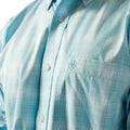 Ariat Men's Pro Series Gregory Classic Fit Shirt in white and pale blue pattern - Detail