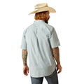 Ariat Men's Pro Series Glennie Classic Fit Shirt in white and blue pattern - Back