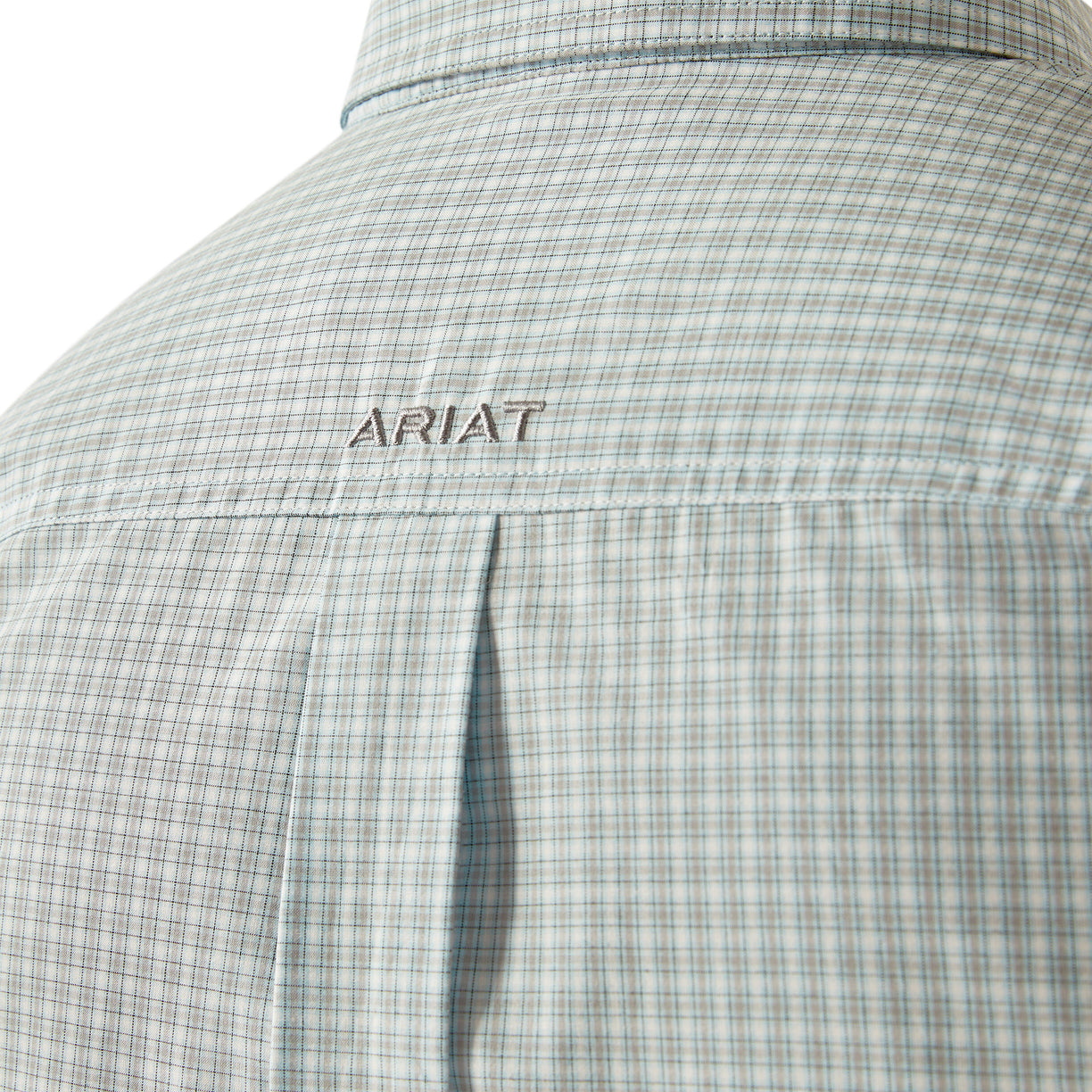 Ariat Men's Pro Series Glennie Classic Fit Shirt in white and blue pattern - Details
