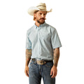 Ariat Men's Pro Series Glennie Classic Fit Shirt in white and blue pattern - Front