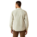 Ariat Hanford Retro Fit Shirt in beige and grey stripes - Back