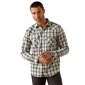 Ariat Men's Hampton Retro Fit Shirt in white and grey pattern - Front