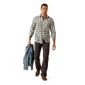 Ariat Men's Hampton Retro Fit Shirt in white and grey pattern - Full