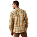 Ariat Men's Halston Retro Fit Shirt in beige and brown pattern - Back