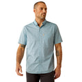 Ariat Men's Monte Modern Fit Shirt in blue pattern - Front