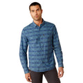 Ariat Men's McKay Modern Fit Long-Sleeved Shirt in blue pattern - Front