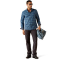 Ariat Men's McKay Modern Fit Long-Sleeved Shirt in blue pattern - Full
