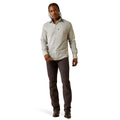 Ariat Men's Meyer Modern Fit Long-Sleeved Shirt in grey pattern - Full
