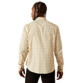 Ariat Men's Milton Modern Fit Long-Sleeved Shirt in beige pattern - Back