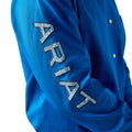 Ariat Men's Team Logo Twill Classic Fit Long-Sleeved Shirt in dark blue - Detail
