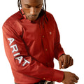 Ariat Team Logo Twill Classic Fit Long Sleeved Shirt in red - Detail