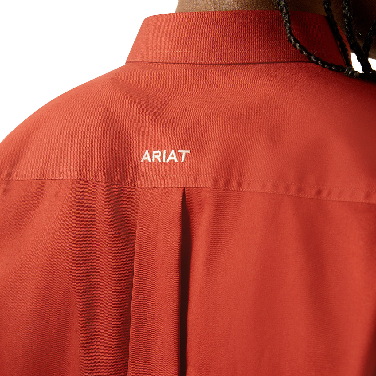 Ariat Team Logo Twill Classic Fit Long Sleeved Shirt in red - Detail