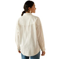 Ariat Women's Baggy Button Up Shirt in white - Back