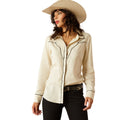 Ariat Women's Bluebell Shirt in beige with black piping - Front