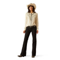 Ariat Women's Bluebell Shirt in beige with black piping - Full