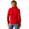 Ariat Wrinkle Resist Team Kirby Stretch Shirt - Red - back
