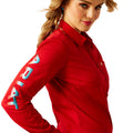 Ariat Wrinkle Resist Team Kirby Stretch Shirt - Red - front detail 