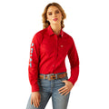 Ariat Wrinkle Resist Team Kirby Stretch Shirt - Red - front