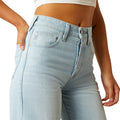 Ariat Women's Ultra High Rise Tomboy Wide in light blue denim - Detail