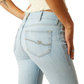 Ariat Women's Perfect Rise June Flare Jeans in light blue denim - Detail