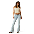 Ariat Women's Perfect Rise June Flare Jeans in light blue denim - Full