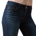 Ariat Women's Perfect Rise Julianna Trouser Jeans in dark blue denim - Detail