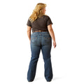 Ariat Women's Perfect Rise Byrdie Boot Cut Jeans in blue denim - Back