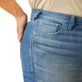 Ariat Women's High Rise Elaina Slim Trouser Jeans in blue denim - Detail